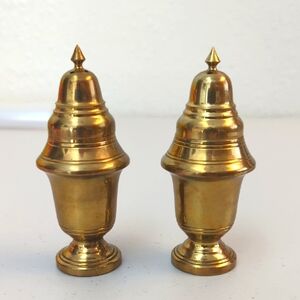 Vintage Brass Salt And Pepper Shaker